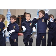 Festejos por el Día de la Bandera con los niños de Jardín